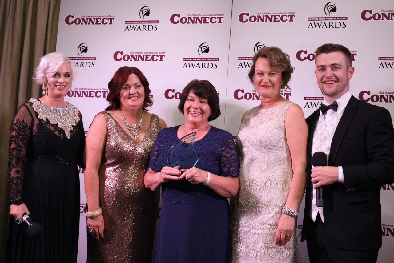 Breeda Hurley from Tralee, who owns ABC cleaning, won a Lifetime Achievement Award at the recent Connect Kerry Women in Business function.
